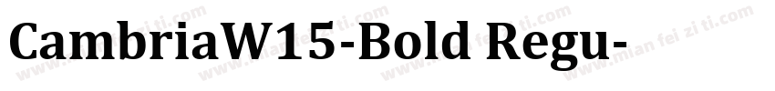 CambriaW15-Bold Regu字体转换
